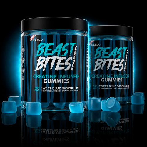 Modo Bestia Beast Bites 3 Frascos 1050g Creatina en Gomitas Máximo Ahorro