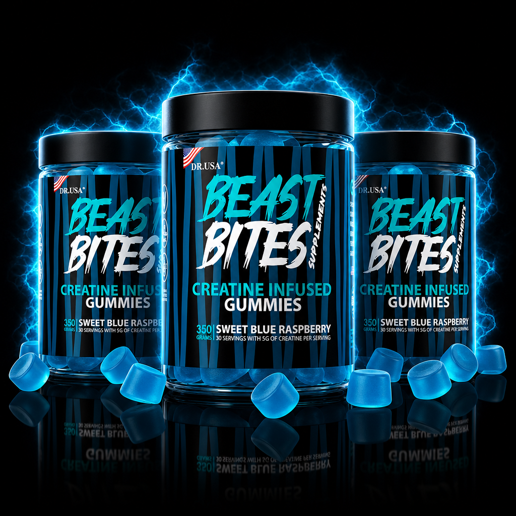 Pack Poder Beast Bites 2 Frascos 700g Creatina en Gomitas